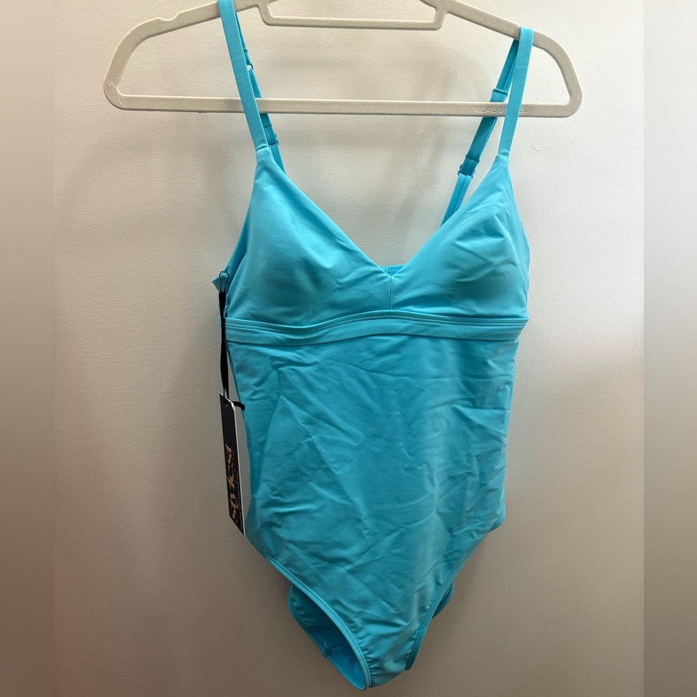 DreamSculpt® Push-Up Plunge Suit - Azure Blue Swimsuit
